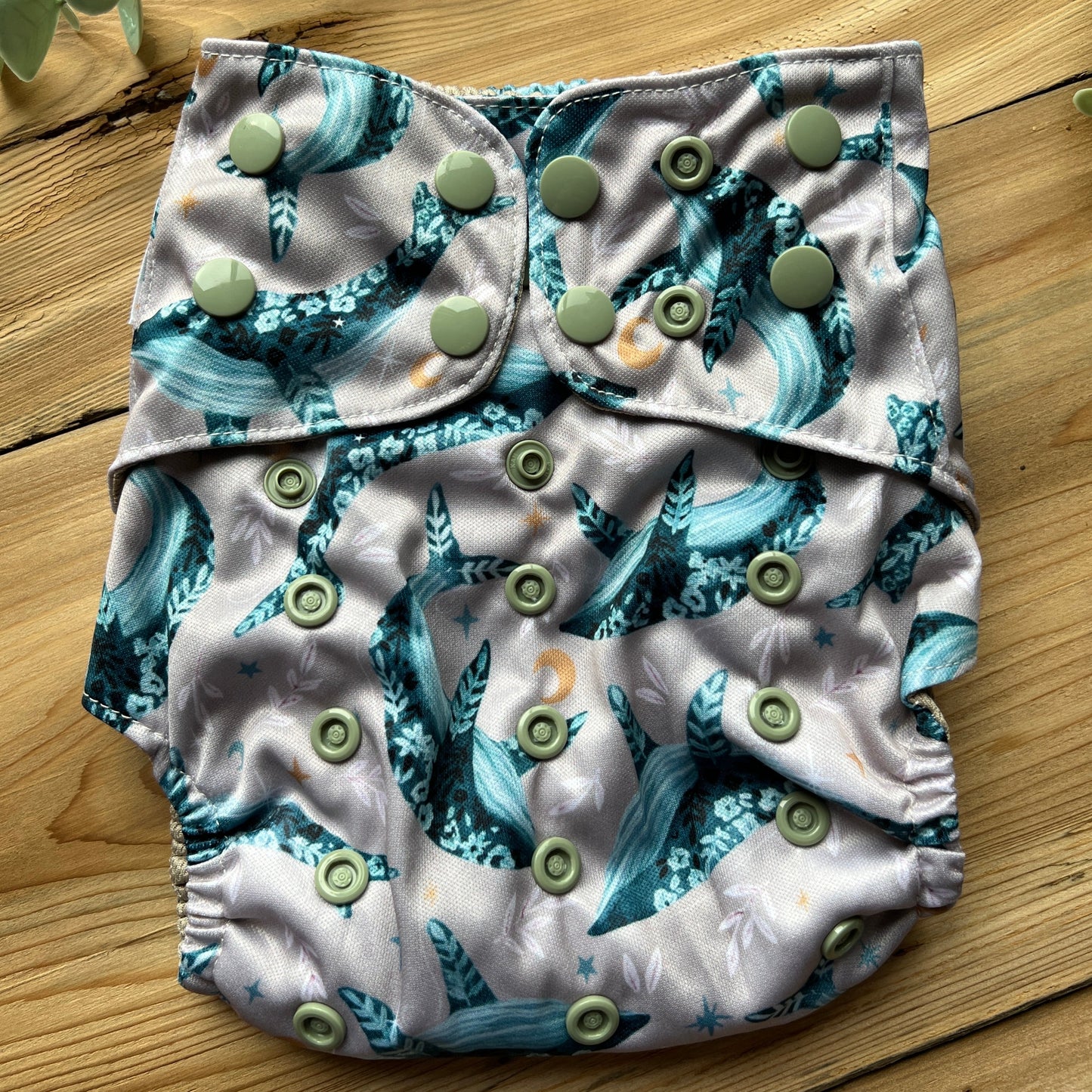 Whalescape - OS Pocket Diaper